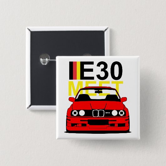 BMW E30 ontmoeten Button Badge (Voorkant /achterkant)