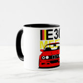 BMW E30 ontmoeten koffie-Mok Mok (Voorkant links)