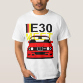 BMW E30 ontmoeten T-shirt (Voorkant)