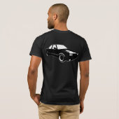 BMW E30 sedan en badge T-shirt (Achterkant volledig)