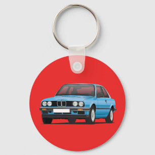 BMW E30 zilverblauw Sleutelhanger