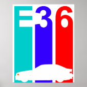 BMW E36 Bimmer Poster (Voorkant)