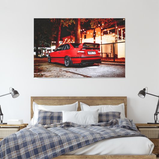BMW E36 Racecar Canvas Afdruk (Insitu (Slaapkamer))
