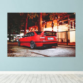 BMW E36 Racecar Canvas Afdruk (Insitu (Houten vloer))
