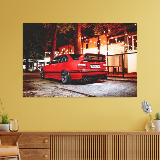 BMW E36 Racecar Canvas Afdruk (Insitu (Woonkamer))
