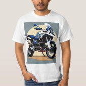 BMW GS 1250 Adventure Bike Front Uitzicht Vector L T-shirt (Voorkant)