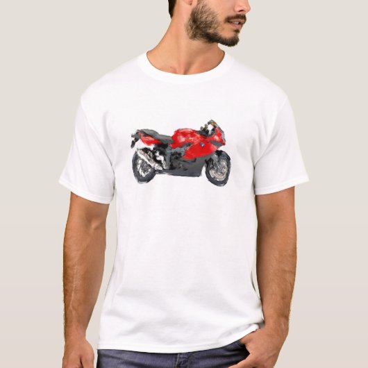 BMW K 1300S handschilderde kunstborstel Sjabloon T-shirt (Voorkant)