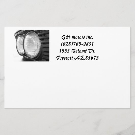 BMW-koplampen Briefpapier (Voorkant)