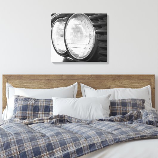 BMW koplampen canvas Afdruk (Insitu (Slaapkamer))