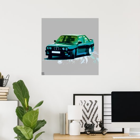 BMW M3 E30 POSTER (Thuiskantoor)