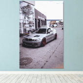 BMW M3 E46 CANVAS AFDRUK (Insitu (Houten vloer))