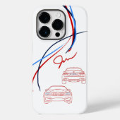 BMW M3/M4 Stripes iPhone 14 Hoesje (Achterkant)