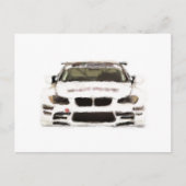 BMW M3 Racing Car Hand Painted Art Brush Sjabloon Briefkaart (Voorkant)