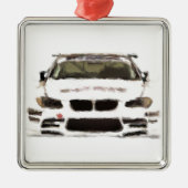 BMW M3 Racing Car Hand Painted Art Brush Sjabloon Metalen Ornament (Voorkant)