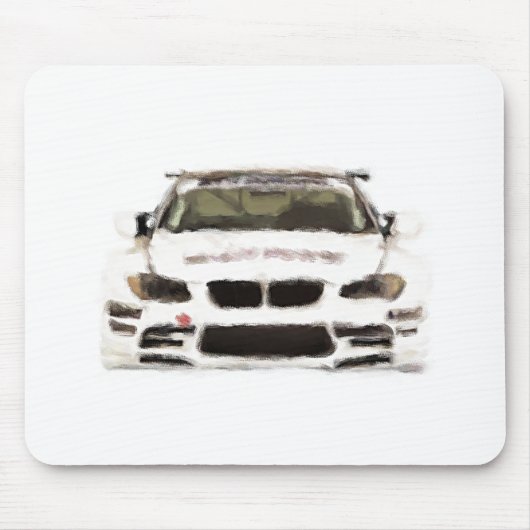 BMW M3 Racing Car Hand Painted Art Brush Sjabloon Muismat (Voorkant)