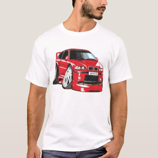 BMW M3 Rood E36 T-shirt (Voorkant)