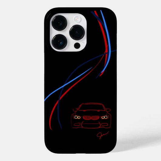BMW M3 Stripes iPhone 14 Hoesje (Achterkant)