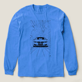 BMW M4 F82 Drift Lijn Kunst Rook Lange Mouwen T-Sh Tri-Blend Shirt