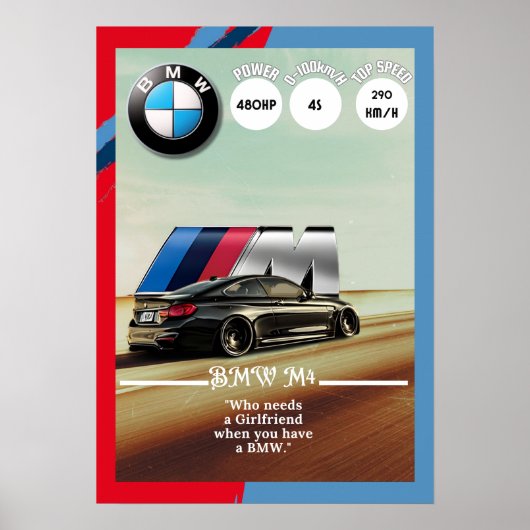 BMW M4 poster (Voorkant)