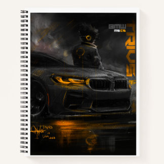 BMW m5 met oranje accenten Notitieboek