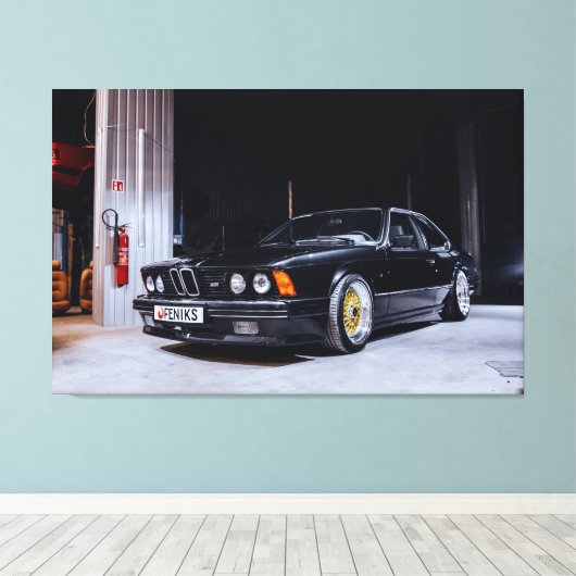 BMW M6 E23 6reeks Canvas Afdruk (Insitu (Houten vloer))