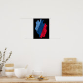 BMW M Power Heart Anatomie Poster (Keuken)