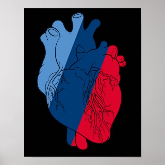 BMW M Power Heart Anatomie Poster (Voorkant)