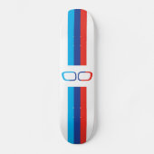 BMW M strepen en nieren fan art, wit Persoonlijk Skateboard (Voorkant)