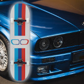 BMW M strepen en nieren fan art, wit Persoonlijk Skateboard