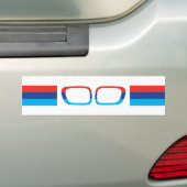 BMW M strepen en nieren horizontaal Bumpersticker (Op auto)