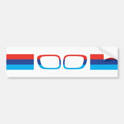 BMW M strepen en nieren horizontaal Bumpersticker (Voorkant)