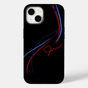 BMW ///M Stripes iPhone14 (zwart) Case-Mate iPhone 14 Hoesje