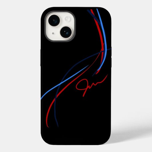 BMW ///M Stripes iPhone14 (zwart) Case-Mate iPhone Case (Achterkant)