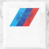 BMW M Wolf Rechthoekige Sticker (Tas)