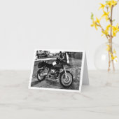 BMW Motor Bike Birthday Kaart (Gele Bloem)