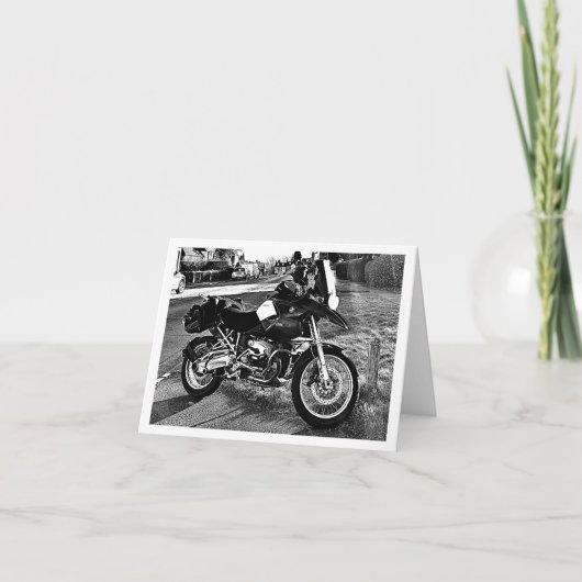 BMW Motor Bike Birthday Kaart (Voorkant)