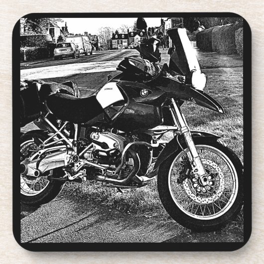 BMW Motorfiets Verjaardag Bier Onderzetter (Voorkant)