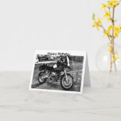 BMW Motorfiets Verjaardag Kaart (Gele Bloem)