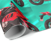 BMW-motorfiets voor matte wrapping papier (Rol Hoek)