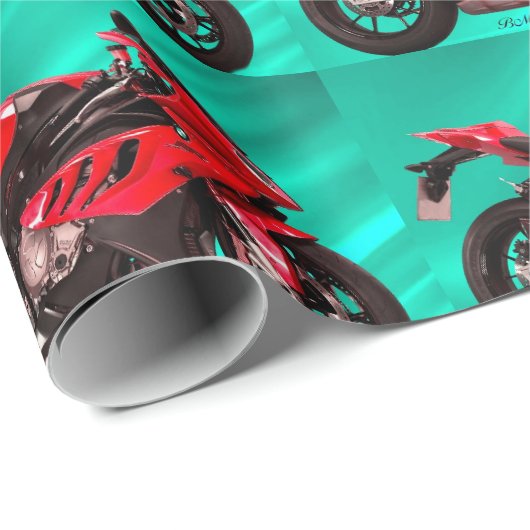 BMW-motorfiets voor matte wrapping papier (Rol Hoek)