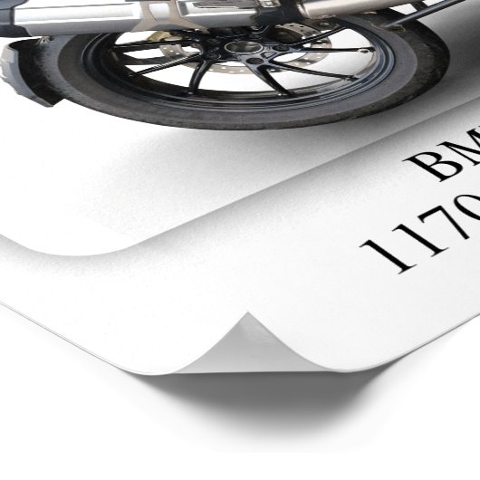 BMW R1200GS-motorfiets - Afdrukformaat A3 Poster (Hoek)