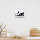 BMW R 100RS-motorfiets - A3 Afdrukformaat Poster (Keuken)