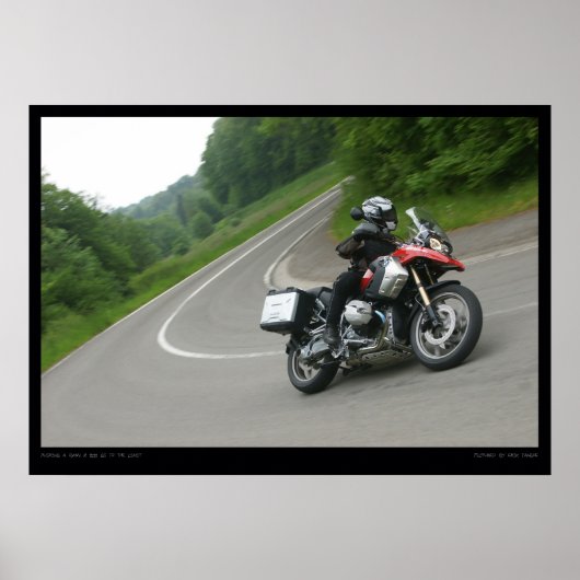 BMW R 1200 GS cornering Poster (Voorkant)
