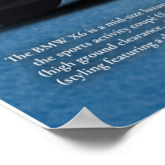 BMW X6 POSTER (Hoek)