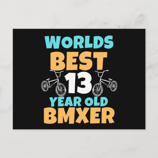 BMX 13e verjaardagsfeestje kleding Briefkaart (Voorkant)