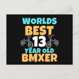 BMX 13e verjaardagsfeestkostuum Briefkaart