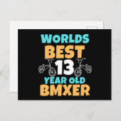 BMX 13e verjaardagsfeestkostuum Briefkaart (Voorkant / Achterkant)