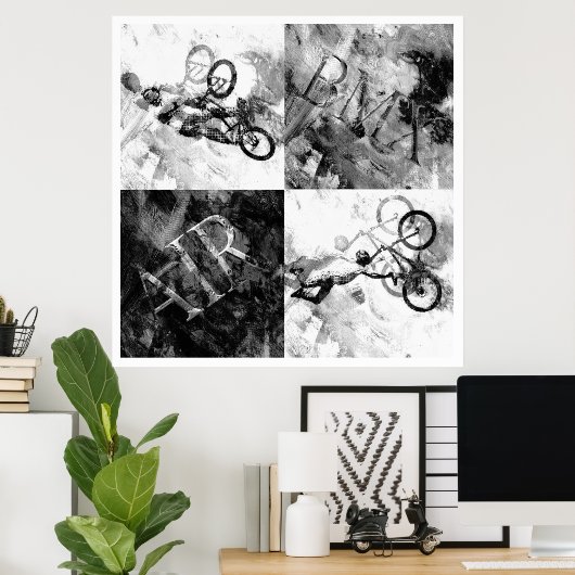 BMX 14, Copyright Karen J Williams Poster (Thuiskantoor)