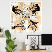 BMX 18, Copyright Karen J Williams Poster (Thuiskantoor)