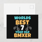 BMX 7 Year Old Birthday Party Costume Briefkaart (Voorkant / Achterkant)